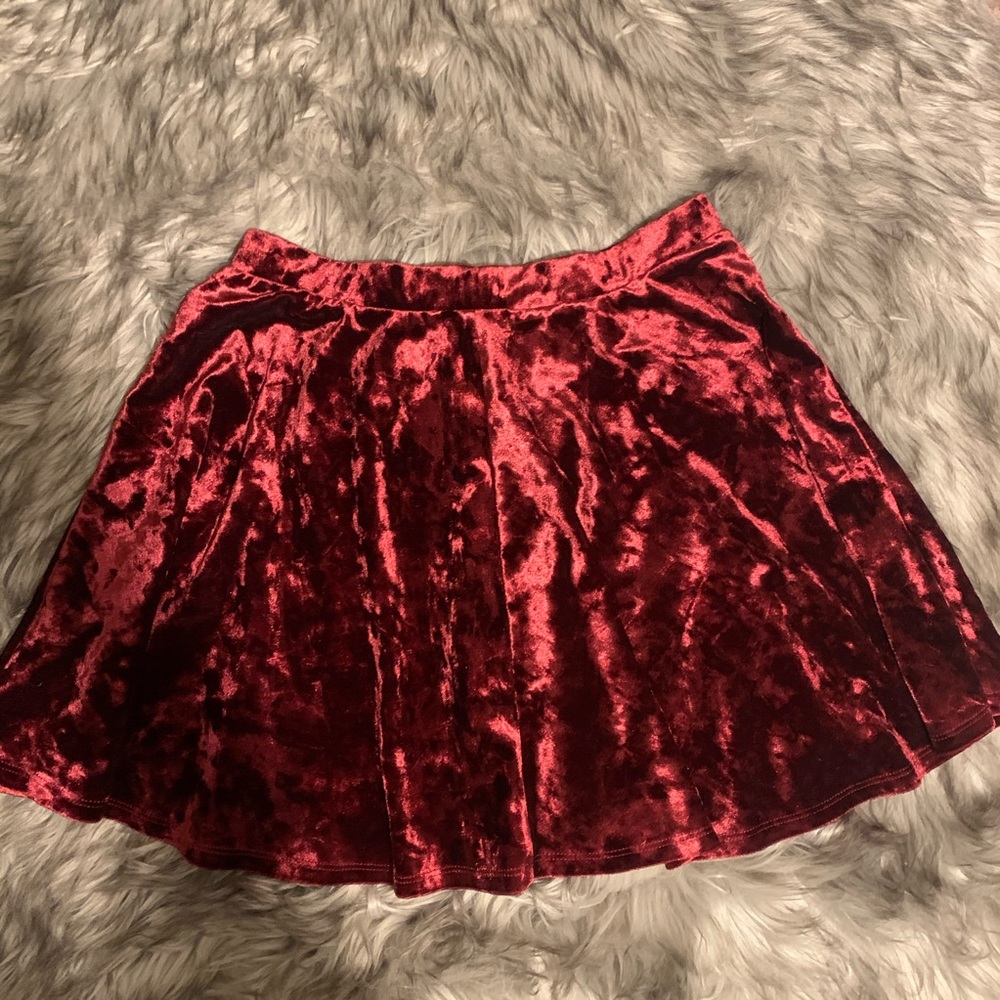 NWT Red Velvet Skater Skirt
